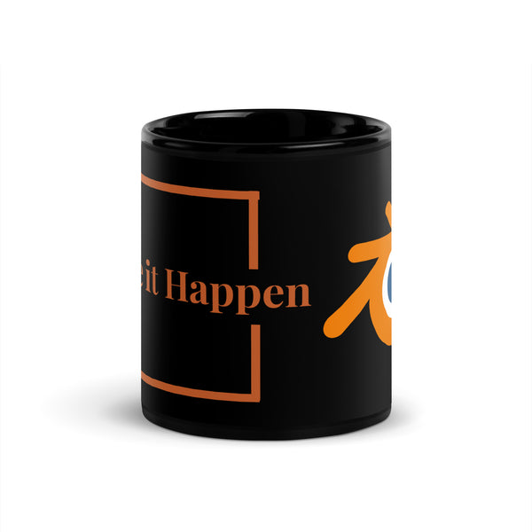 Make It Happen Blender Black Glossy Mug