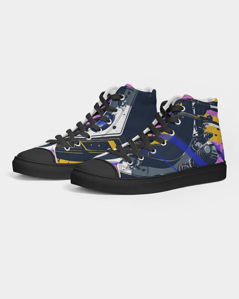 “Now On Cassette” Men's Hightop Canvas Shoe