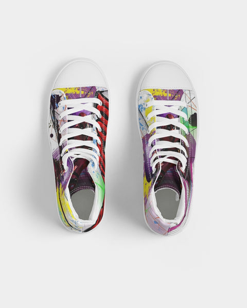 "Superhero Disco" Men's Hightop Canvas Shoe