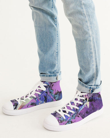 “Blue Steel” Men's Hightop Canvas Shoe