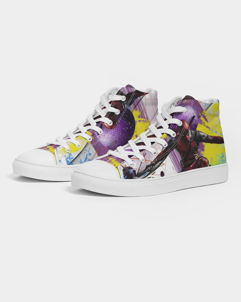 "Superhero Disco" Men's Hightop Canvas Shoe