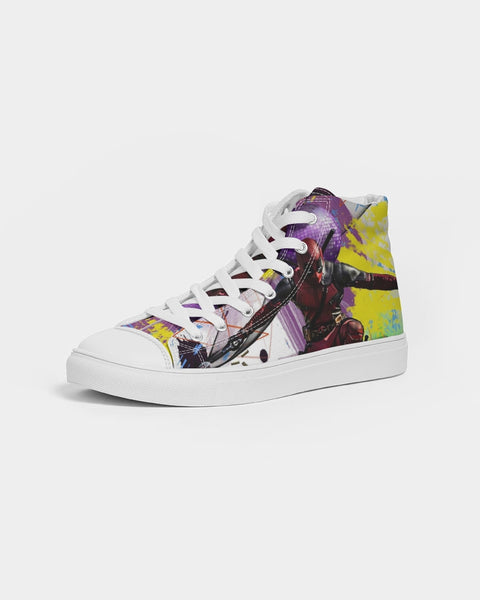 "Superhero Disco" Men's Hightop Canvas Shoe