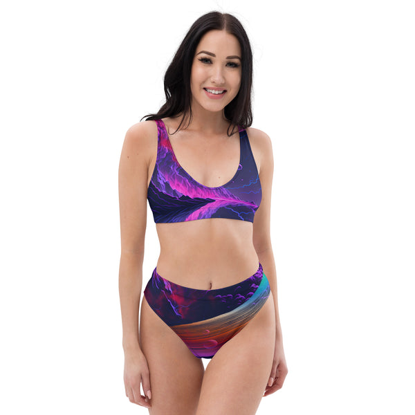 "Universe Pioneer" High-Waisted Bikini