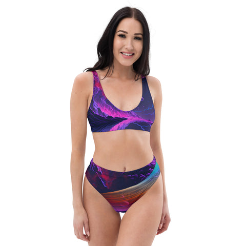 "Universe Pioneer" High-Waisted Bikini