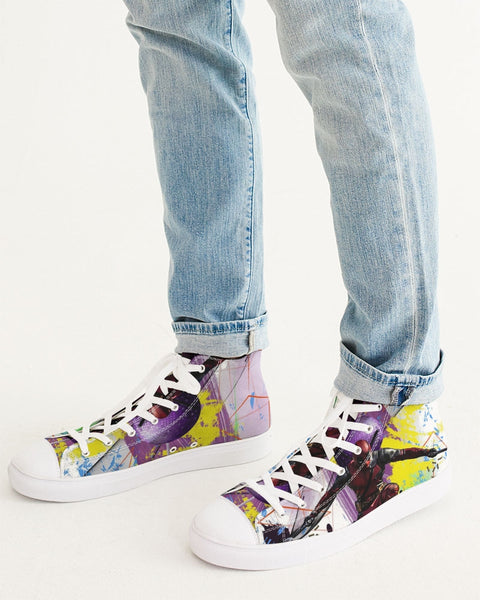 "Superhero Disco" Men's Hightop Canvas Shoe